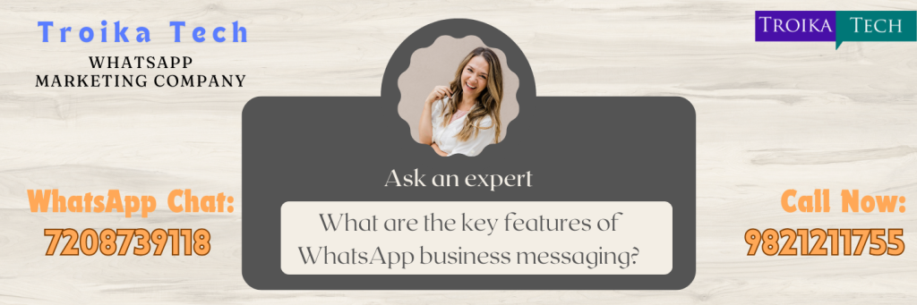 What are the key features of WhatsApp business messaging?